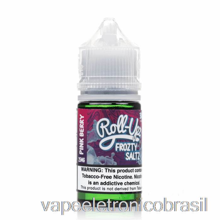 Vape Recarregável Pink Berry Ice - Suco Roll-upz Salt - 30ml 25mg